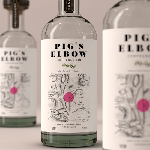 Custom Printed Gin Bottle Labels.